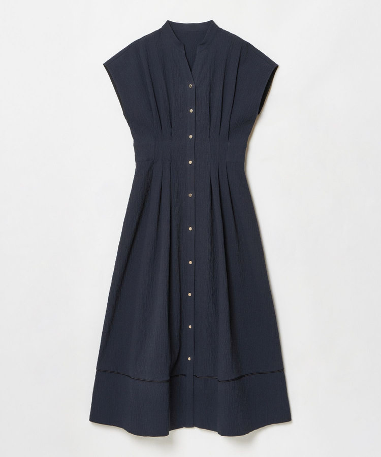 LOULOU WILLOUGHBY ◇【LOULOU WILLOUGHBY】リップルタックワンピース ネイビー (65)