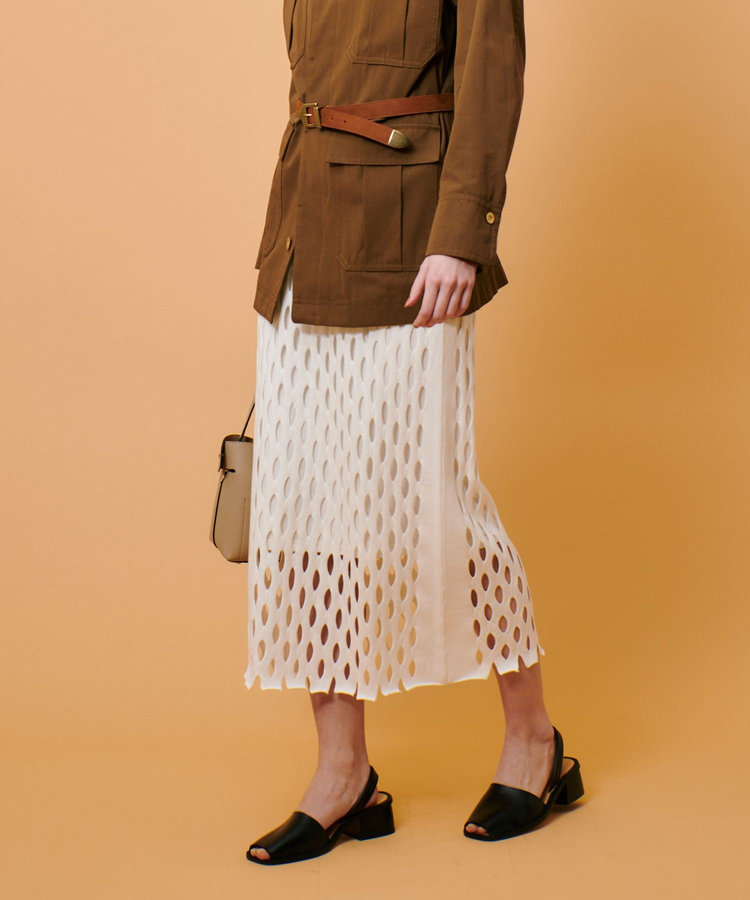 allureville ハンモックフリンジスカート オフホワイト (02)