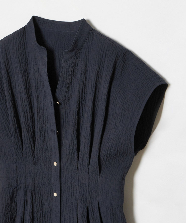 LOULOU WILLOUGHBY ◇【LOULOU WILLOUGHBY】リップルタックワンピース ネイビー (65)