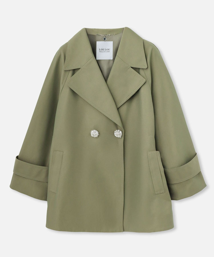 LOULOU WILLOUGHBY 【LOULOU WILLOUGHBY】シャンブレーギャバミドルコート カーキ (76)