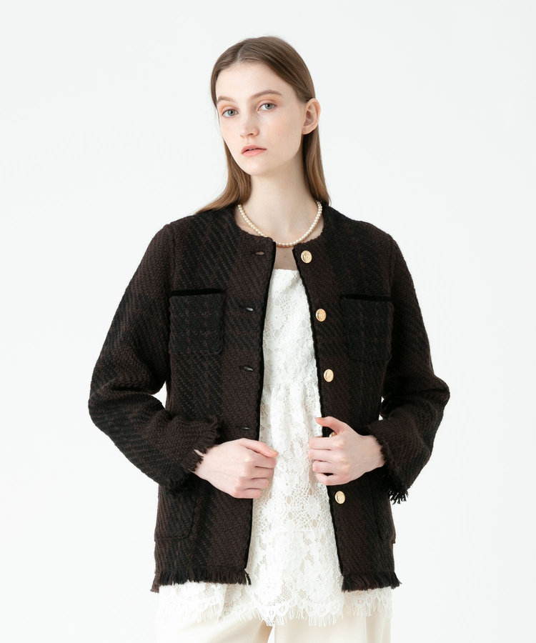 buying 【JOHN BRANIGAN(ジョン ブラニガン)】KNIT JACKET ブラウン系 (88)