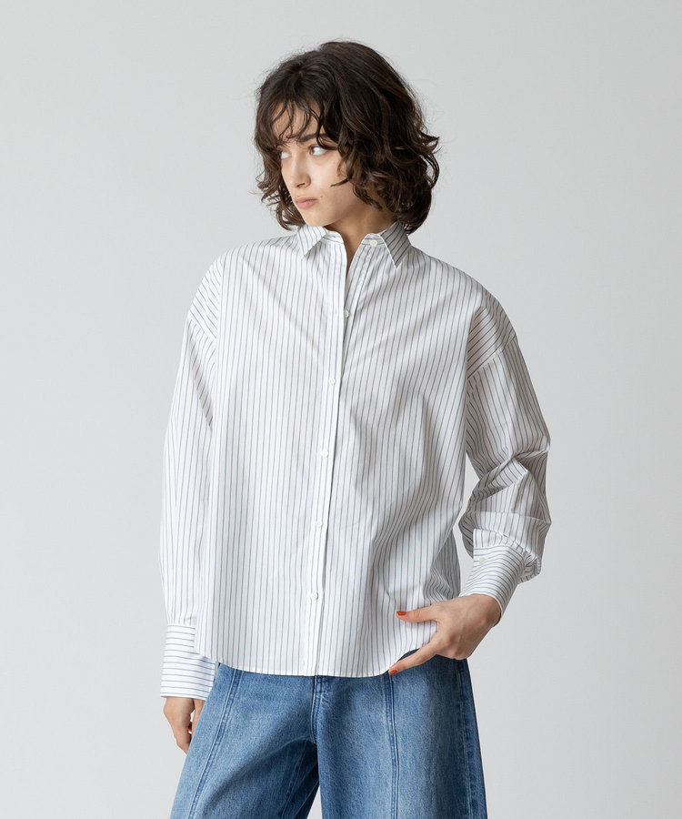 allureville コットンデザインスリーブブラウス ホワイト系 (08)