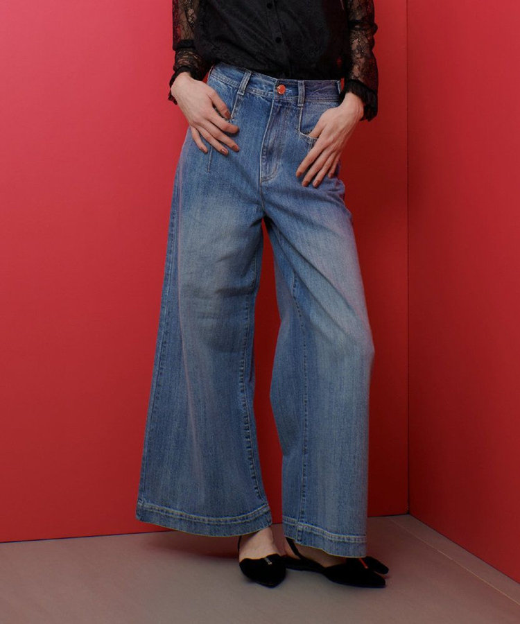 LOULOU WILLOUGHBY 【LOULOU WILLOUGHBY】◇デニムバギーパンツ ブルー (61)