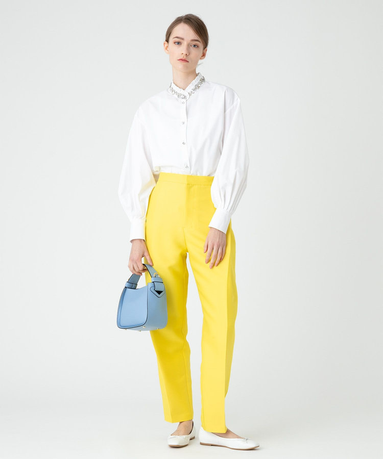 LOULOU WILLOUGHBY 【LOULOU WILLOUGHBY】シルクウールタックパンツ イエロー (21)