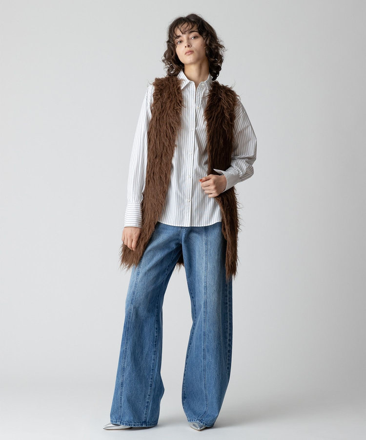 allureville コットンデザインスリーブブラウス ホワイト系 (08)