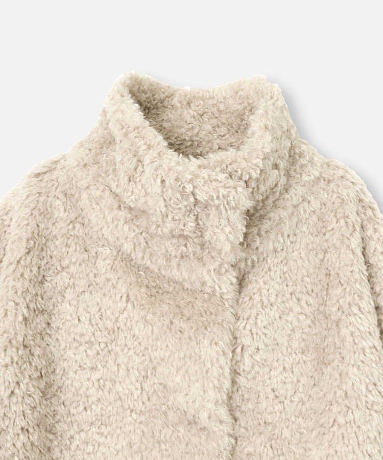 buying 【HERNO(ヘルノ－)】 CURLY ECO FUR HIGH NECK CT ベージュ (11)