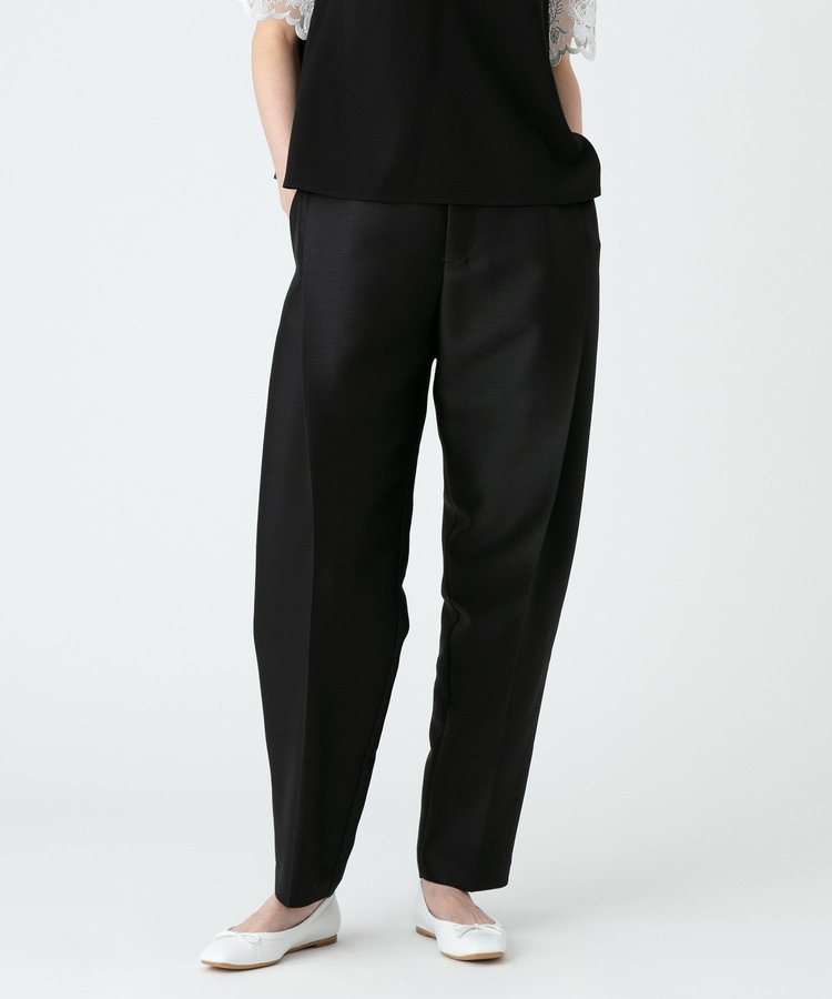 LOULOU WILLOUGHBY 【LOULOU WILLOUGHBY】シルクウールタックパンツ ブラック (95)