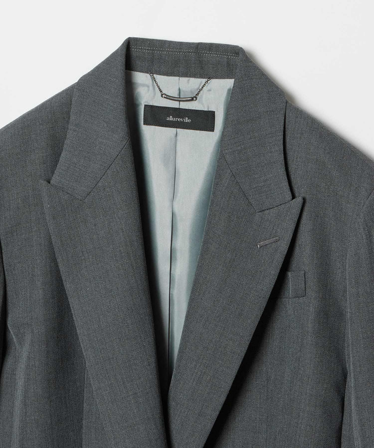 allureville ウールボタンレスジャケット グレー (92)