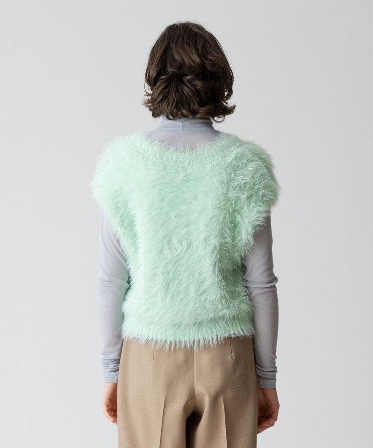 allureville シャギーオーバー2WAYベスト ミントグリーン (73)