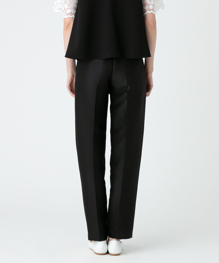 LOULOU WILLOUGHBY 【LOULOU WILLOUGHBY】シルクウールタックパンツ ブラック (95)