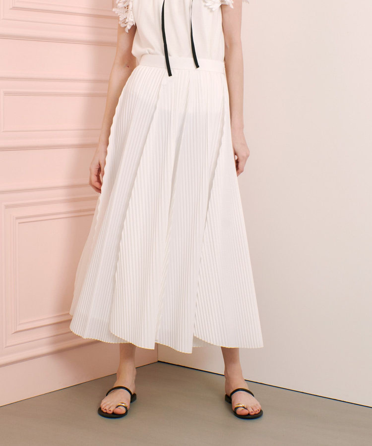 LOULOU WILLOUGHBY 【LOULOU WILLOUGHBY】ランダムアコーディオンプリーツスカート ホワイト (01)