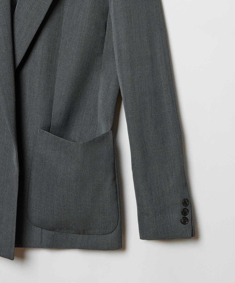 allureville ウールボタンレスジャケット グレー (92)