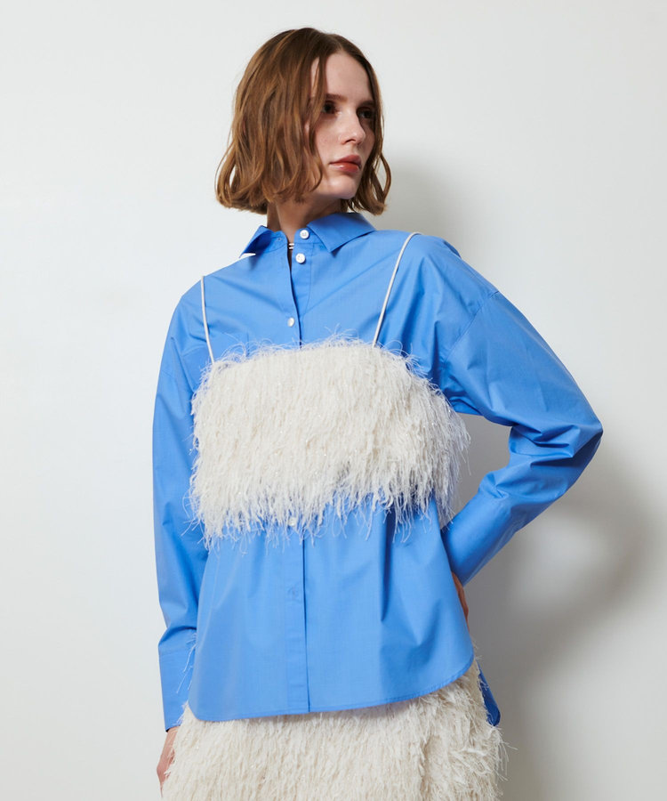 allureville フェザービスチェ アイボリー (04)