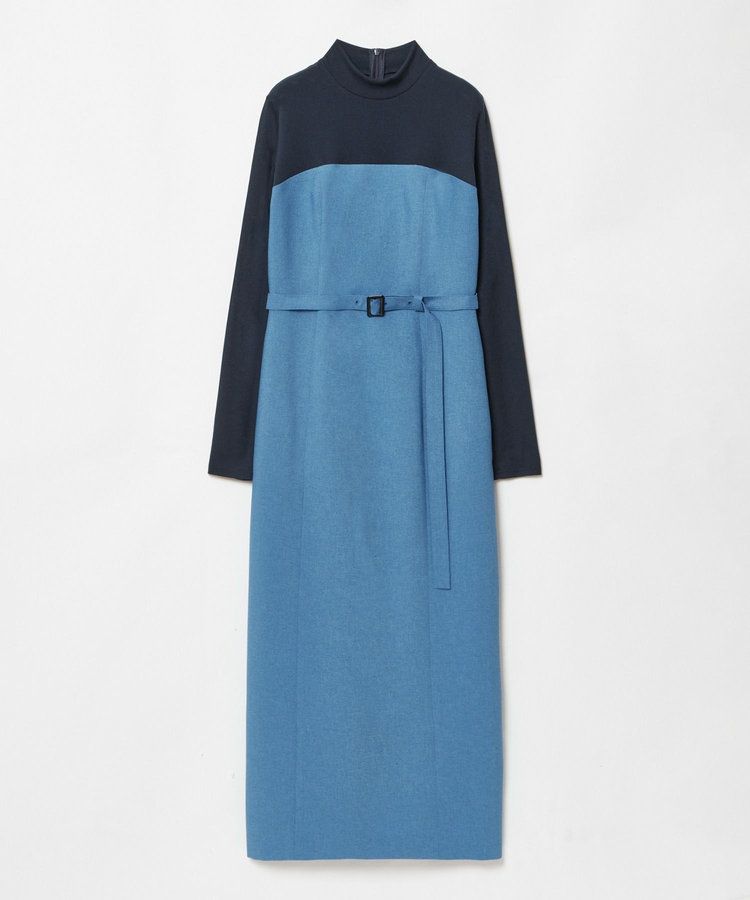 allureville スラブオックステレコドッキングワンピース ブルー (61)