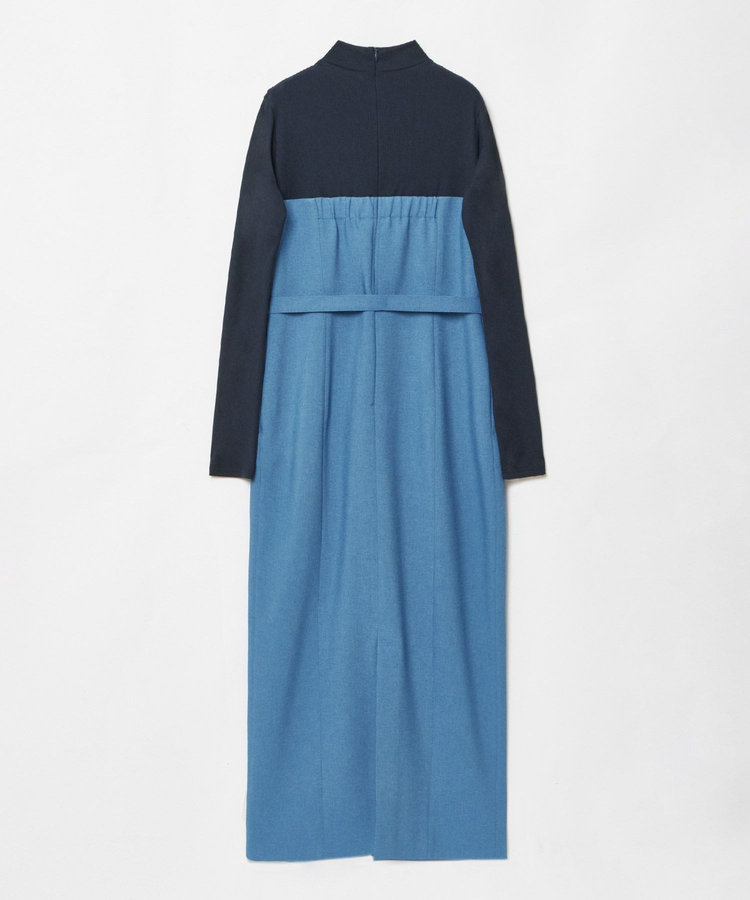 allureville スラブオックステレコドッキングワンピース ブルー (61)