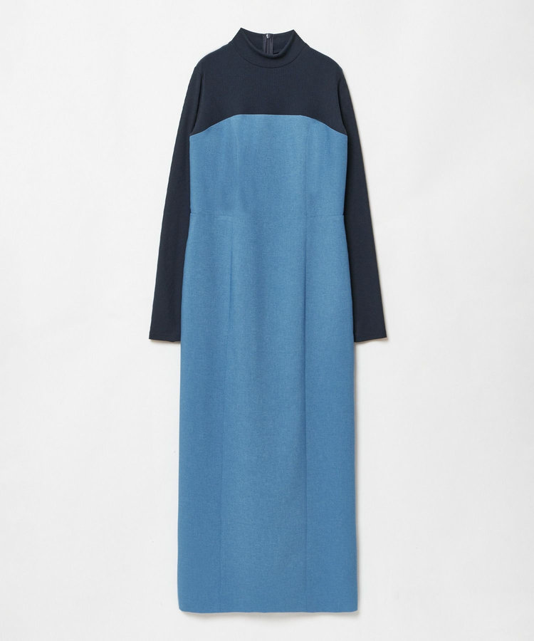 allureville スラブオックステレコドッキングワンピース ブルー (61)