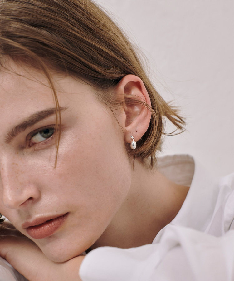 buying 【RAGBAG(ラグバグ)】 REFLECTION MINI EARRINGS S シルバー (90)
