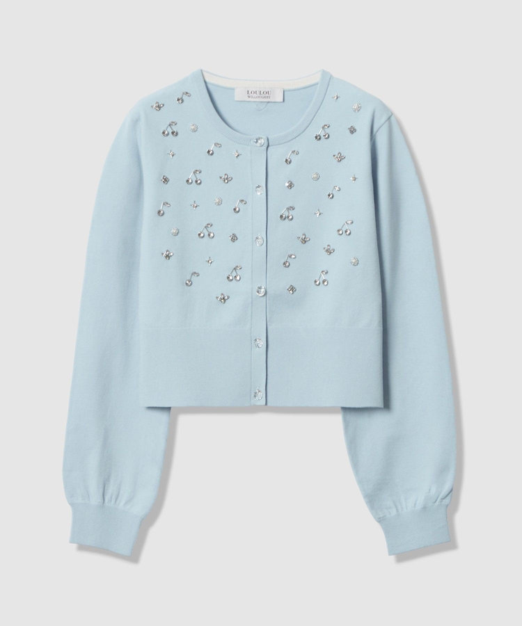 LOULOU WILLOUGHBY】CHERRYビジューカーディガン|allureville OFFICIAL