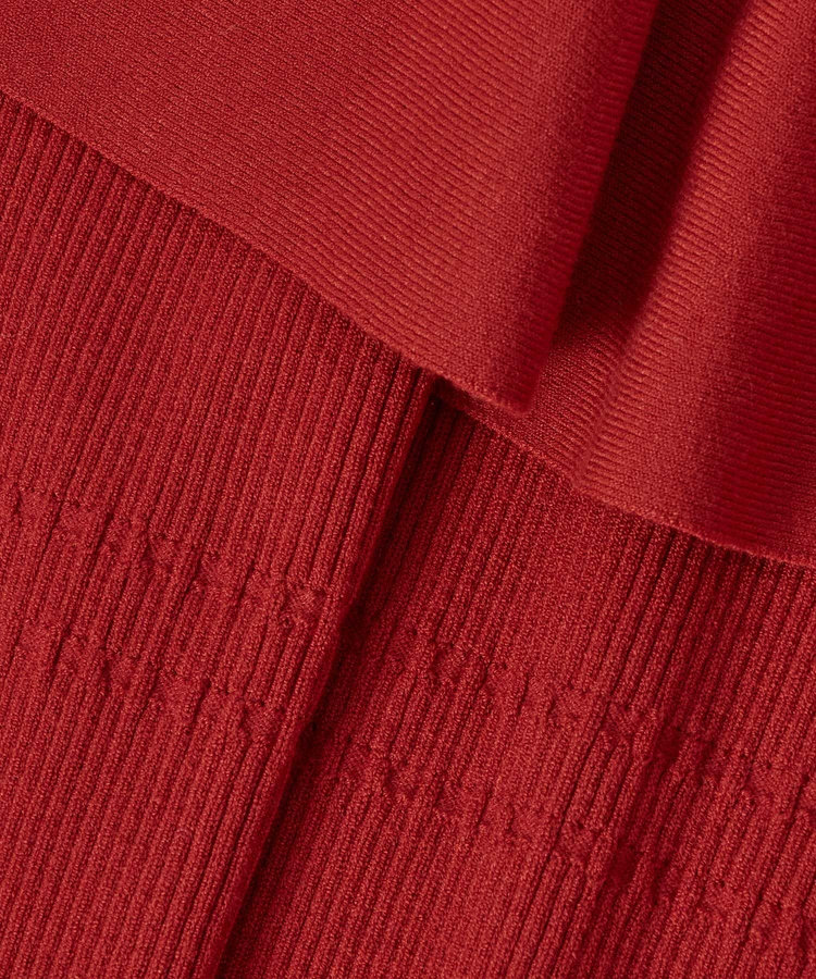 LOULOU WILLOUGHBY 【LOULOU WILLOUGHBY】ラッフルオフショルプルオーバー レッド (43)