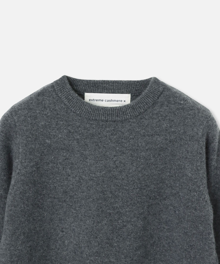 buying 【extreme cashmere(エクストリームカシミヤ)】 KID CREWNECK チャコールグレー (94)