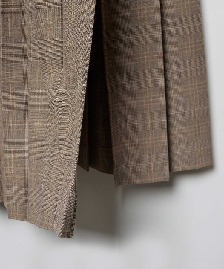 allureville 【allureville×otona MUSE】TRトロサイドスリットプリーツワンピース ブラウン (81)