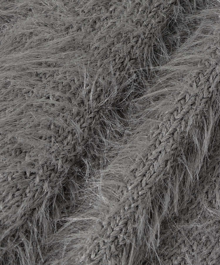 allureville シャギーオーバー2WAYベスト チャコールグレー (94)