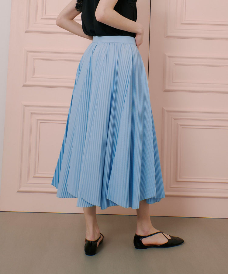 LOULOU WILLOUGHBY 【LOULOU WILLOUGHBY】ランダムアコーディオンプリーツスカート サックス (63)