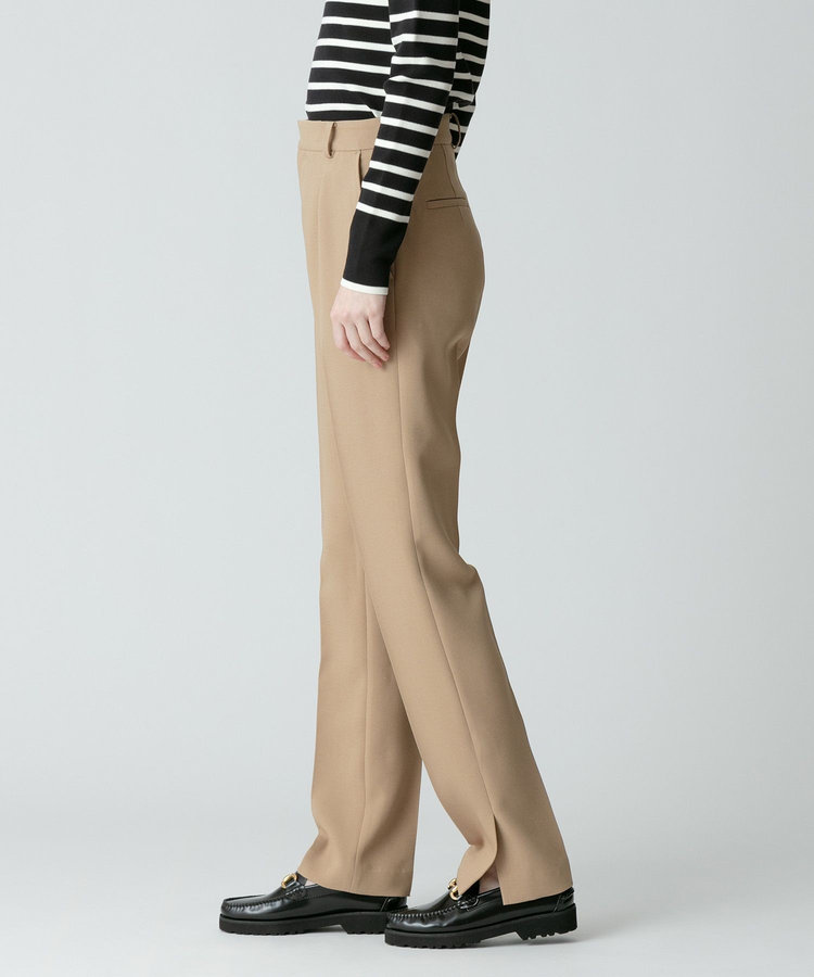 allureville サイドスリットテーパードパンツ ベージュ (11)