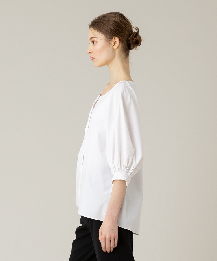 LOULOU WILLOUGHBY 【LOULOU WILLOUGHBY】タックスリーブブラウス ホワイト (01)