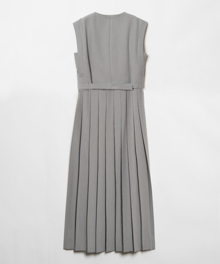 allureville 【allureville×otona MUSE】TRトロサイドスリットプリーツワンピース グレー (92)