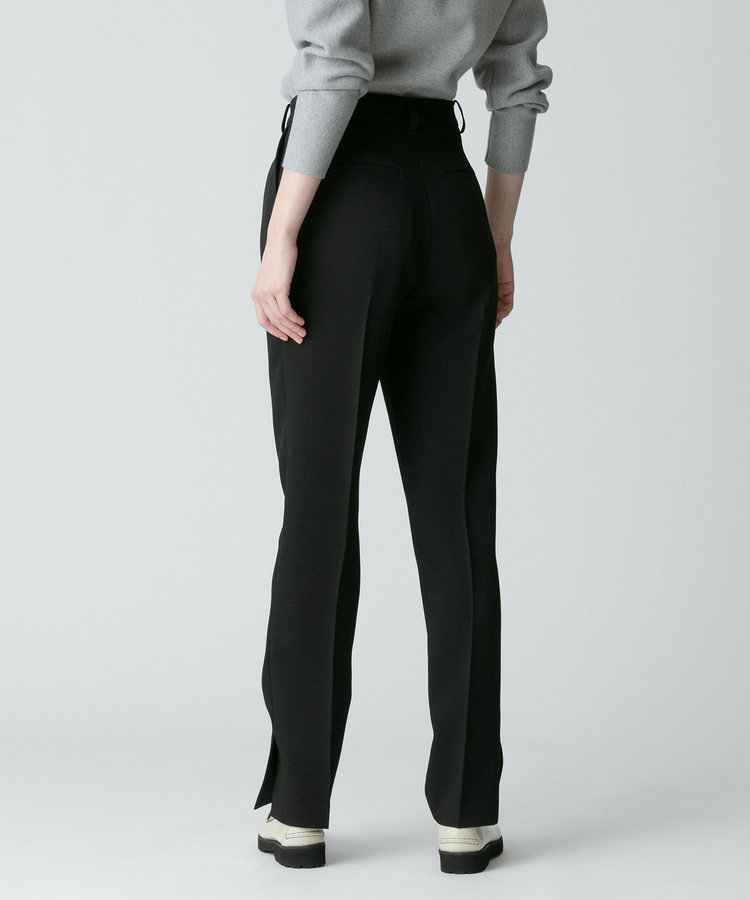 allureville サイドスリットテーパードパンツ ブラック (95)