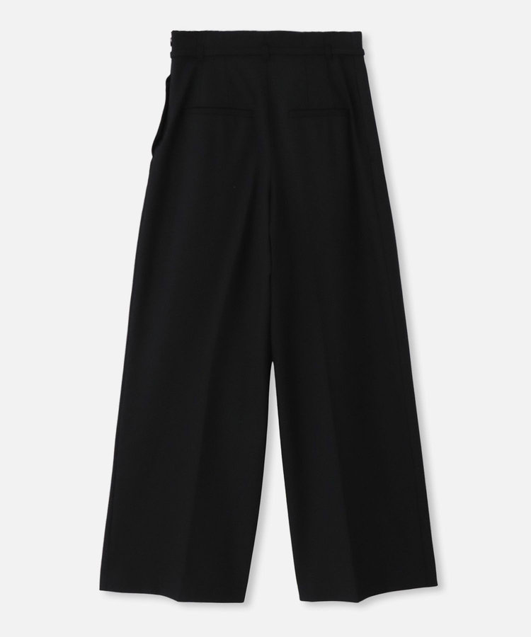 allureville ポリエステル/Wストレッチタックパンツ ブラック (95)