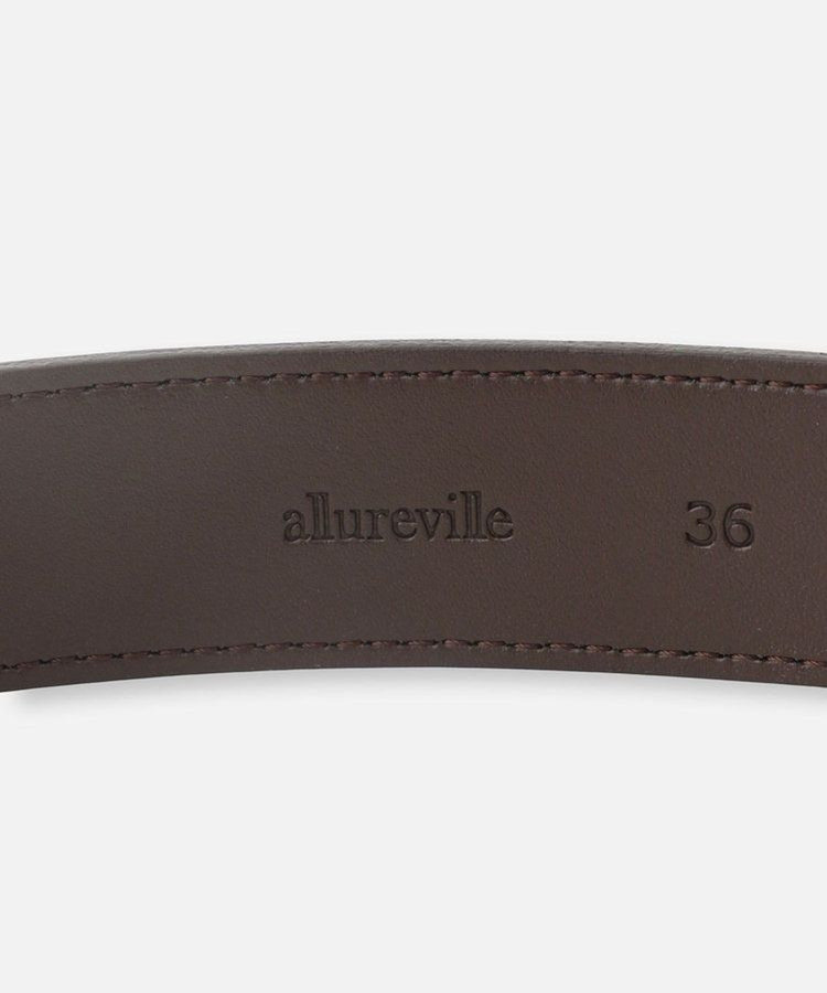 allureville ◇ローラーバックルレザーベルト キャメル (84)