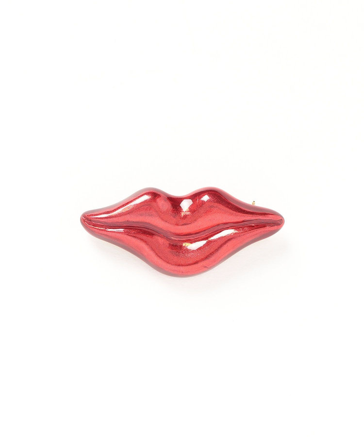 LOULOU WILLOUGHBY 【LOULOU WILLOUGHBY】LIP BROOCH レッド (43)
