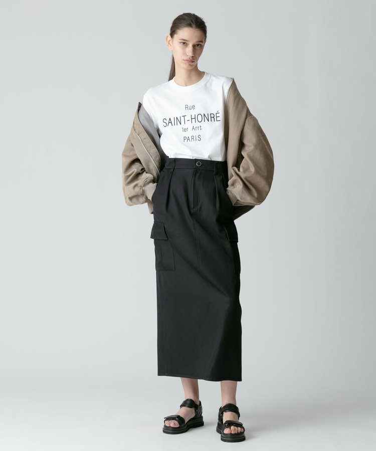 allureville バルキーチノカーゴスカート ブラック (95)