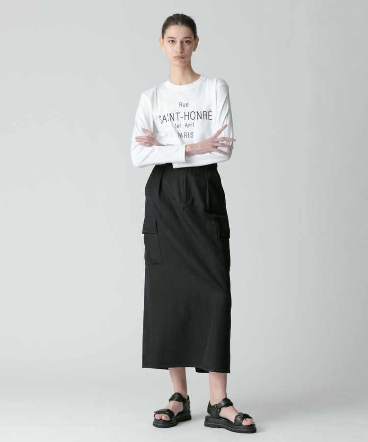 allureville バルキーチノカーゴスカート ブラック (95)