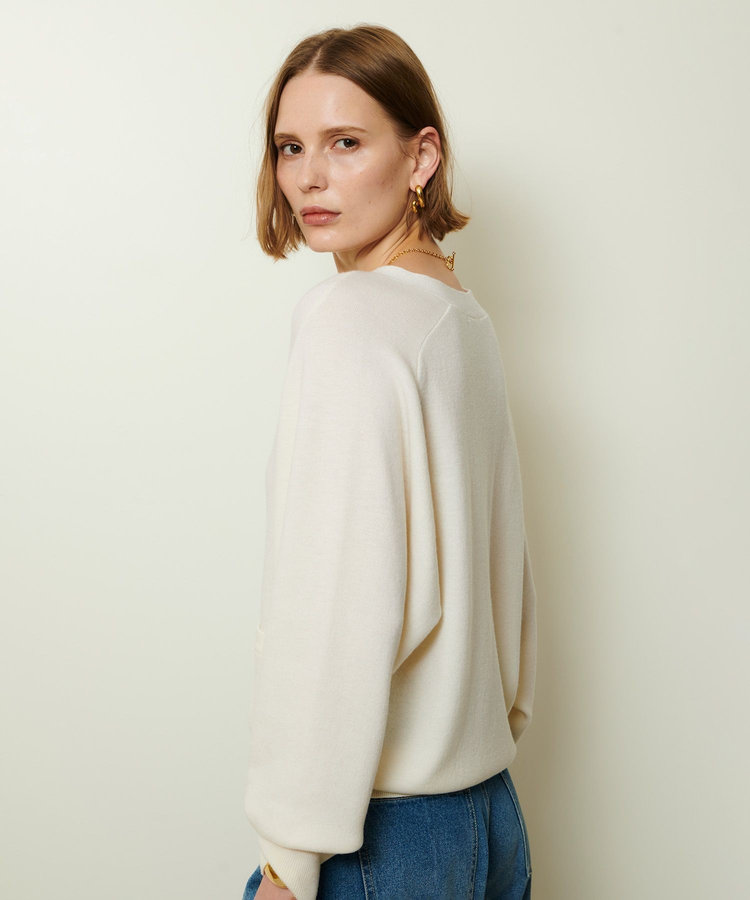 allureville ウールスムースカーディガン オフホワイト (02)