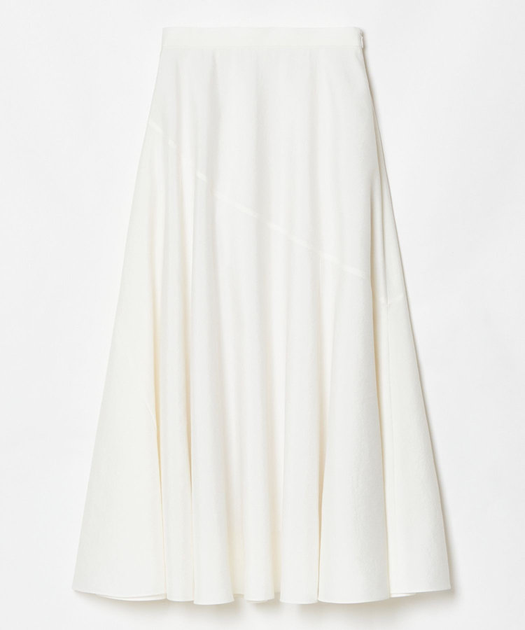 allureville オーガンジー切替フレアスカート アイボリー (04)