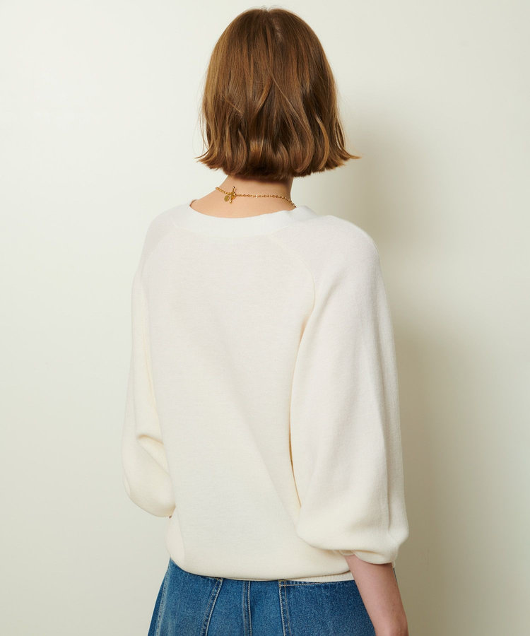 allureville ウールスムースカーディガン オフホワイト (02)