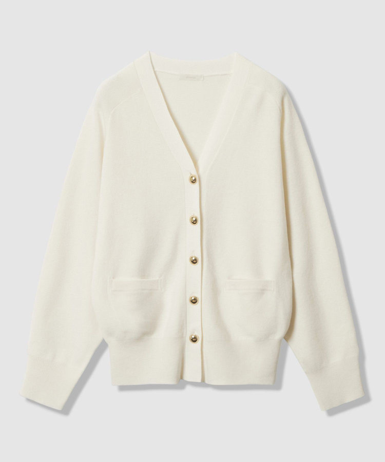 allureville ウールスムースカーディガン オフホワイト (02)