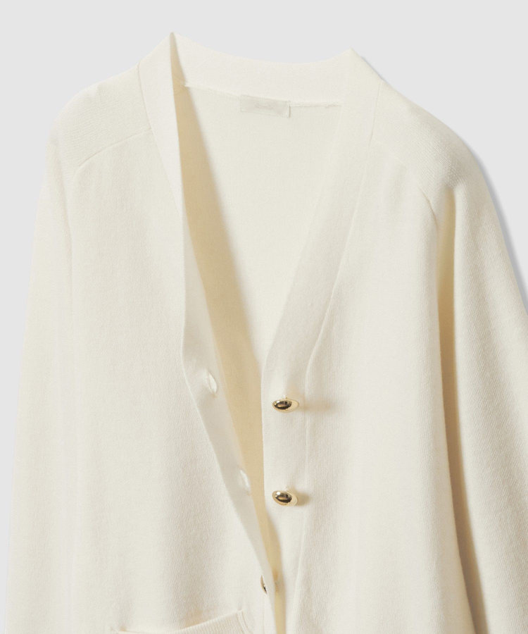 allureville ウールスムースカーディガン オフホワイト (02)