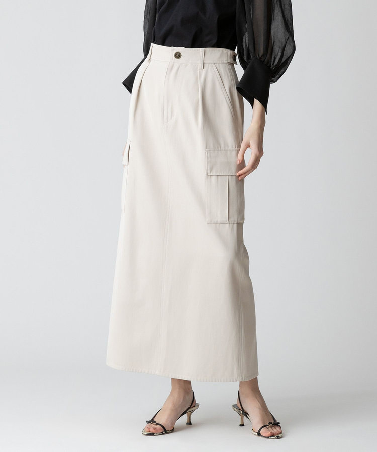 allureville バルキーチノカーゴスカート ベージュ (11)