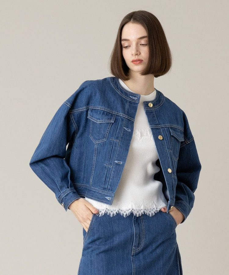 LOULOU WILLOUGHBY 【LOULOU WILLOUGHBY】デニムパフィブルゾン ブルー (61)