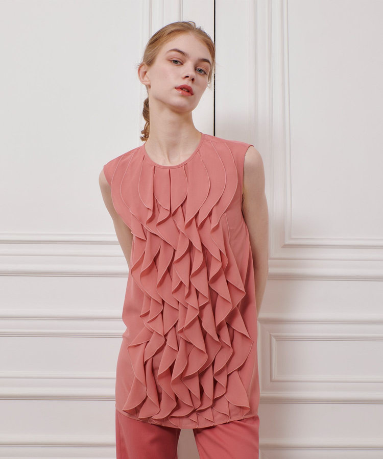 LOULOU WILLOUGHBY】シフォンラッフルブラウス|allureville