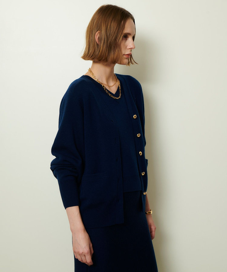 allureville ウールスムースカーディガン ネイビー (65)