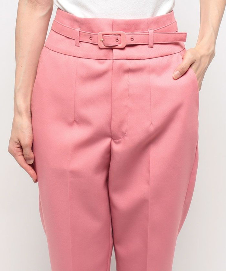 LOULOU WILLOUGHBY 【LOULOU WILLOUGHBY】T/Wギャバテーパードパンツ ピンク (41)