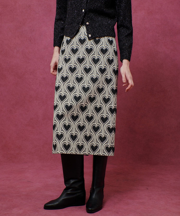 LOULOU WILLOUGHBY 【LOULOU WILLOUGHBY】NEONハートJQタイトスカート ホワイト系 (08)