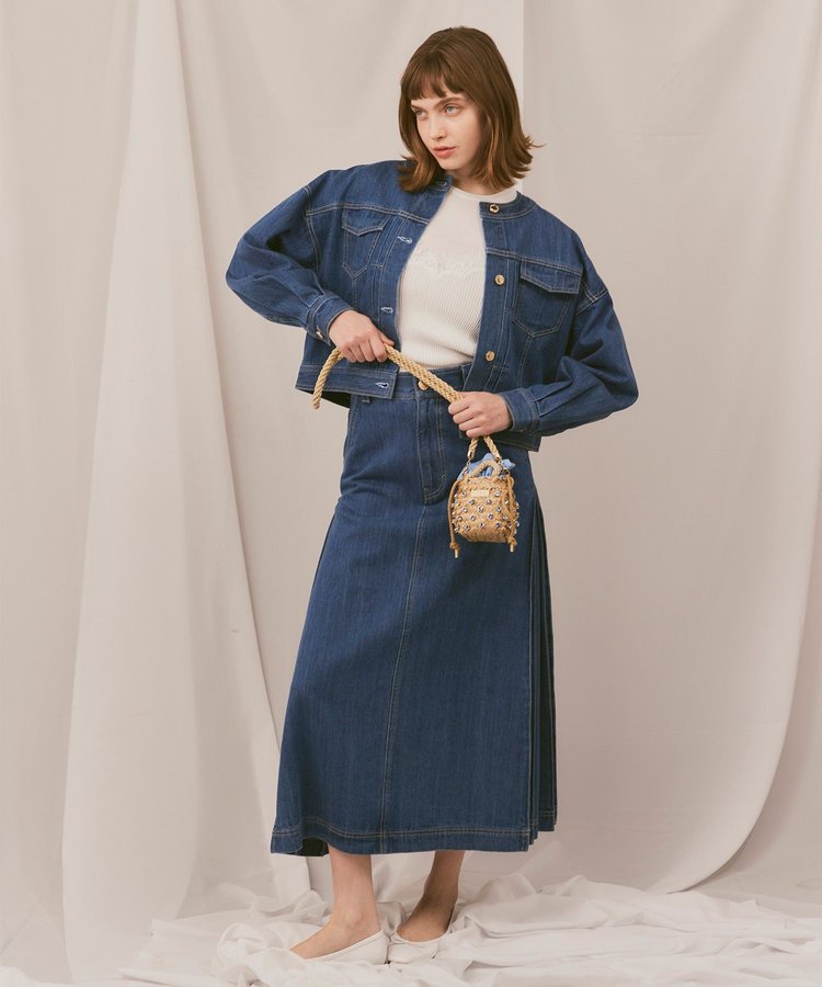 LOULOU WILLOUGHBY 【LOULOU WILLOUGHBY】デニムパフィブルゾン ブルー (61)