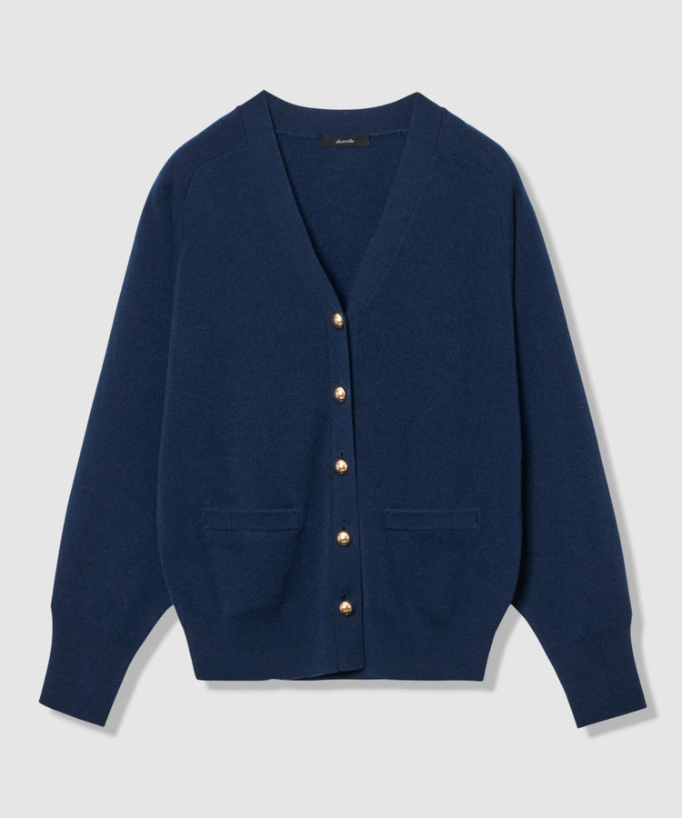 allureville ウールスムースカーディガン ネイビー (65)