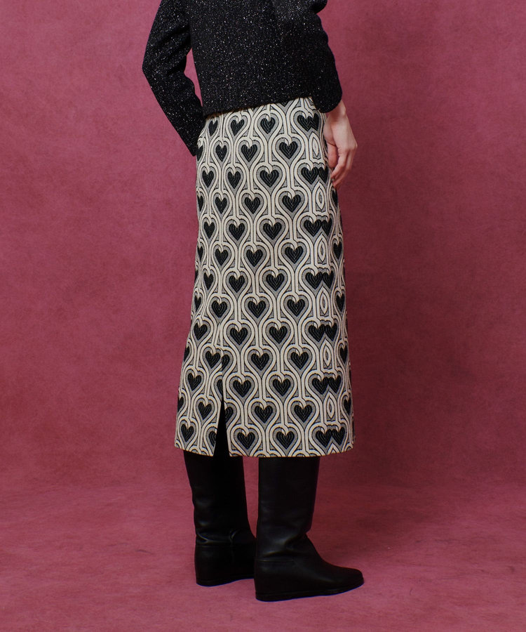 LOULOU WILLOUGHBY 【LOULOU WILLOUGHBY】NEONハートJQタイトスカート ホワイト系 (08)